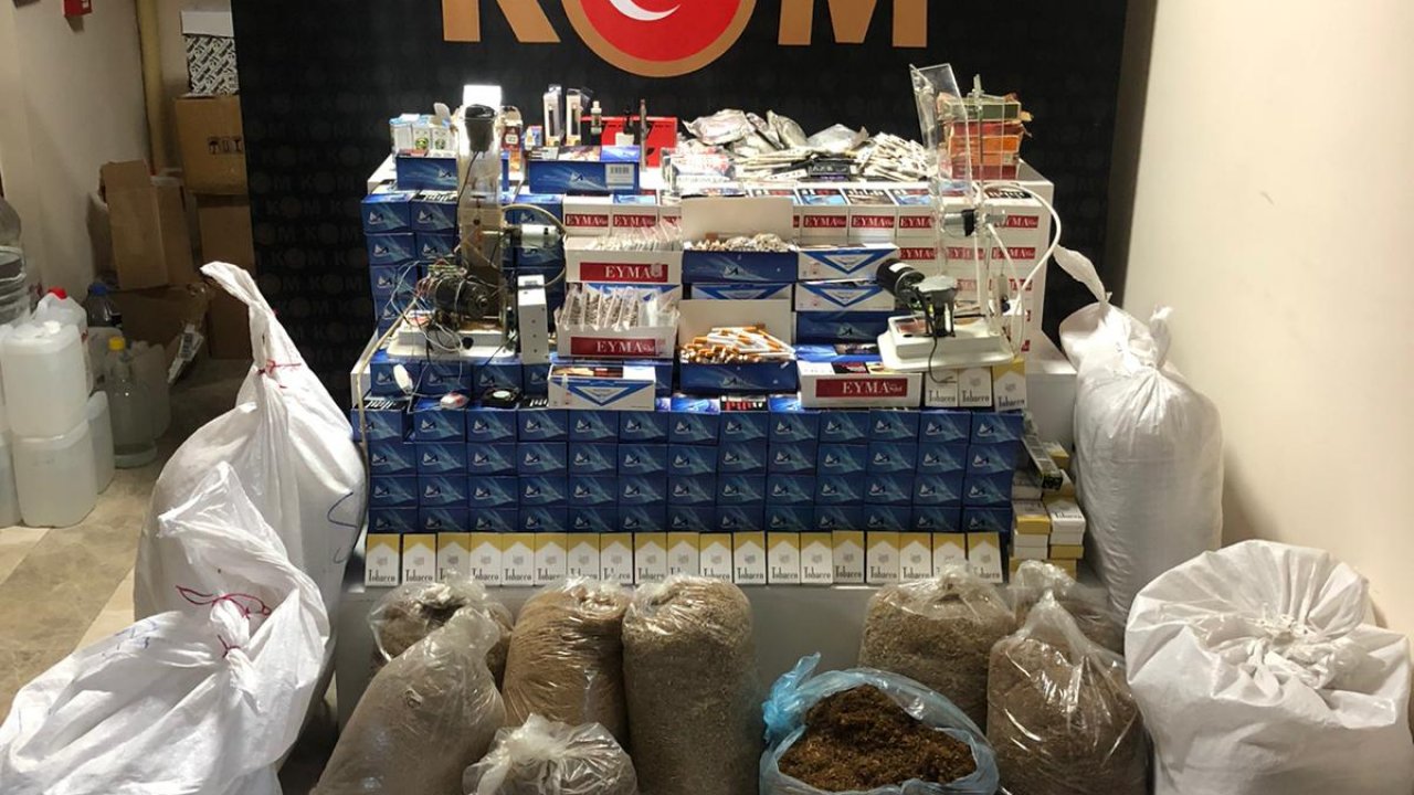 Kaçak sigara operasyonunda 2 kişi gözaltına alındı