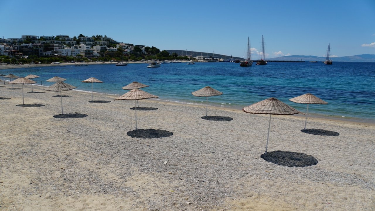 Bodrum'un ünlü plajlarında deniz keyfi 