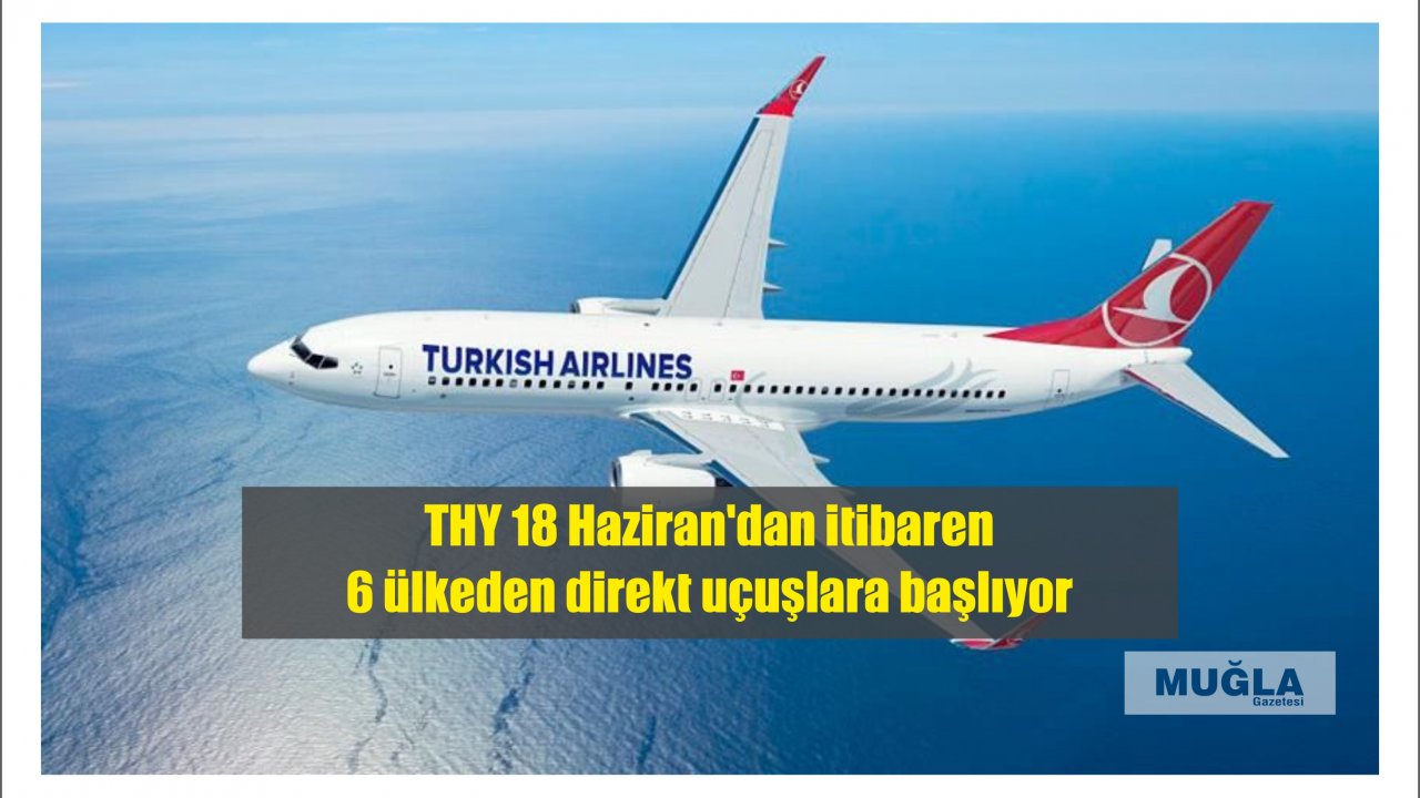 THY 18 Haziran'dan itibaren 6 ülkeden direkt uçuşlara başlıyor