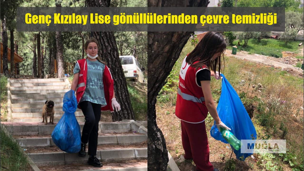 Genç Kızılay Lise gönüllülerinden çevre temizliği