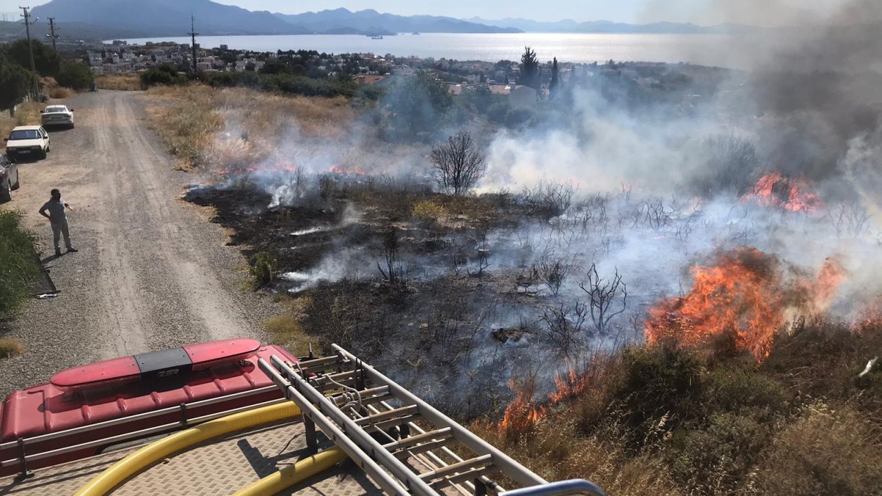 Makilik alanda çıkan yangın söndürüldü