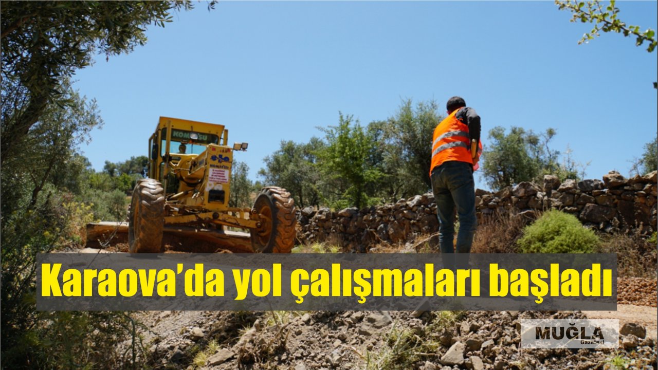 Karaova’da yol çalışmaları başladı