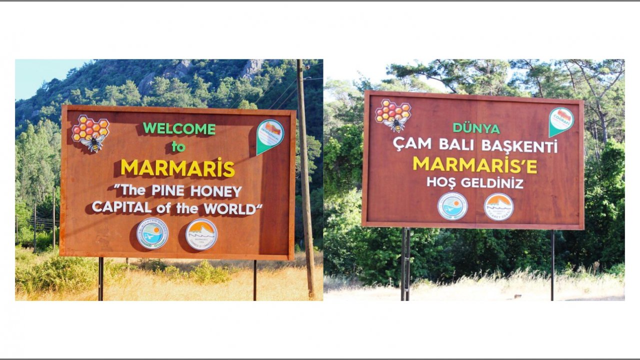 Marmaris'e yeni tabelalar yerleştirildi