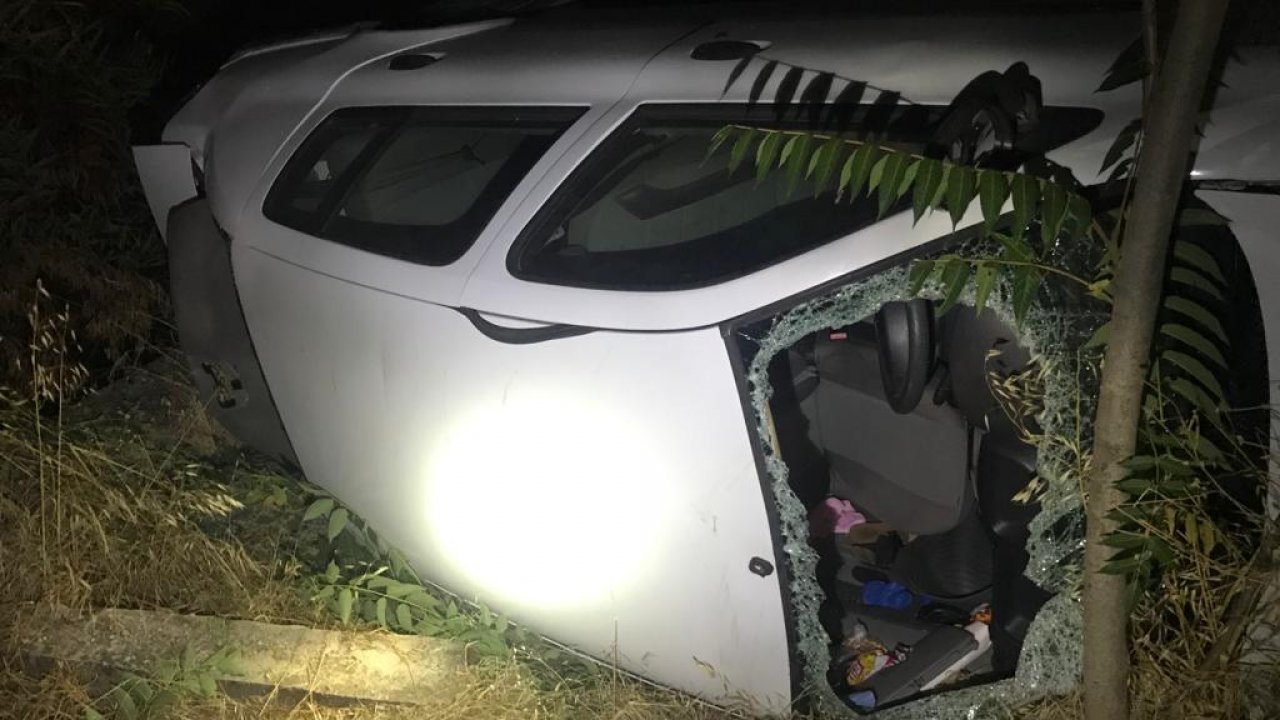 İki otomobil uçuruma yuvarlandı: 1 ölü, 2 yaralı