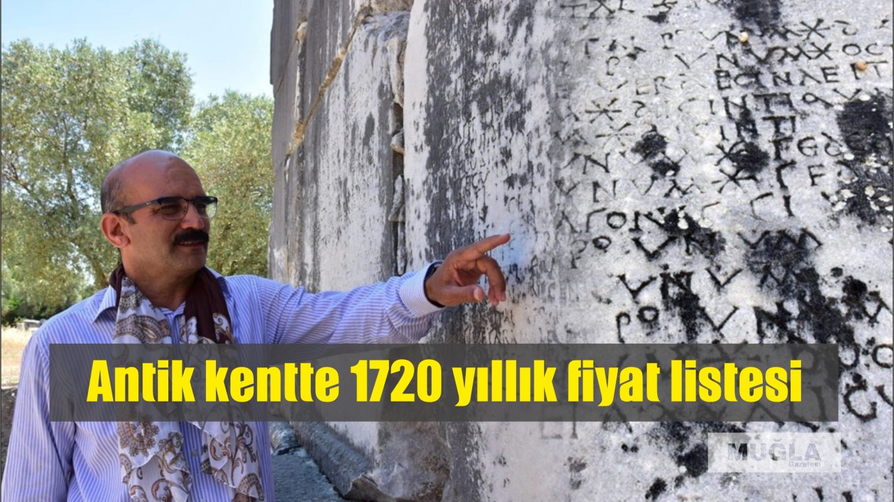 Antik kentte 1720 yıllık fiyat listesi