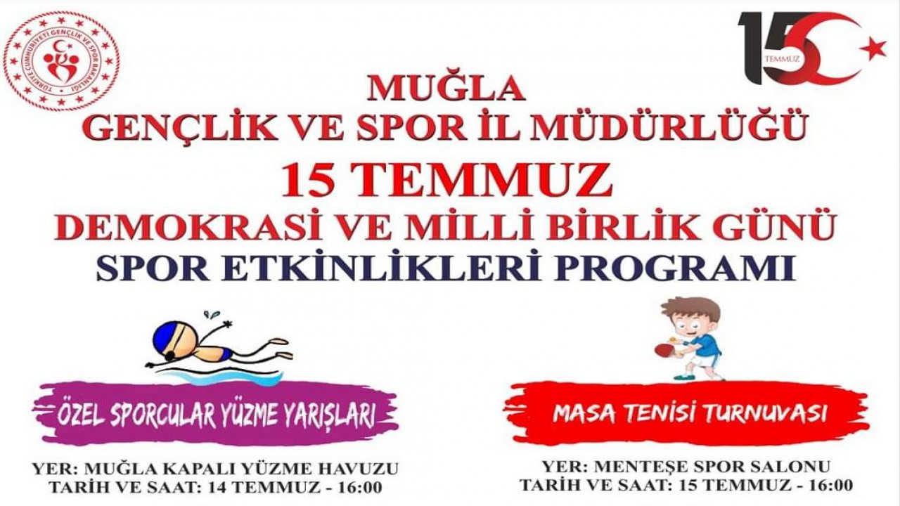 15 Temmuz’da 30 spor etkinliği düzenlenecek