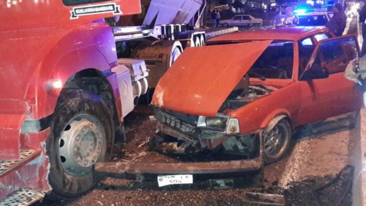 Otomobil ile tır çarpıştı; 2 yaralı