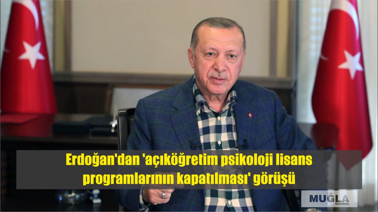 Erdoğan'dan 'açıköğretim psikoloji lisans programlarının kapatılması' görüşü