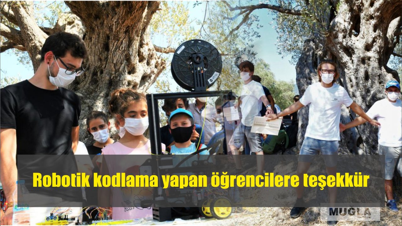 Robotik kodlama yapan öğrencilere teşekkür