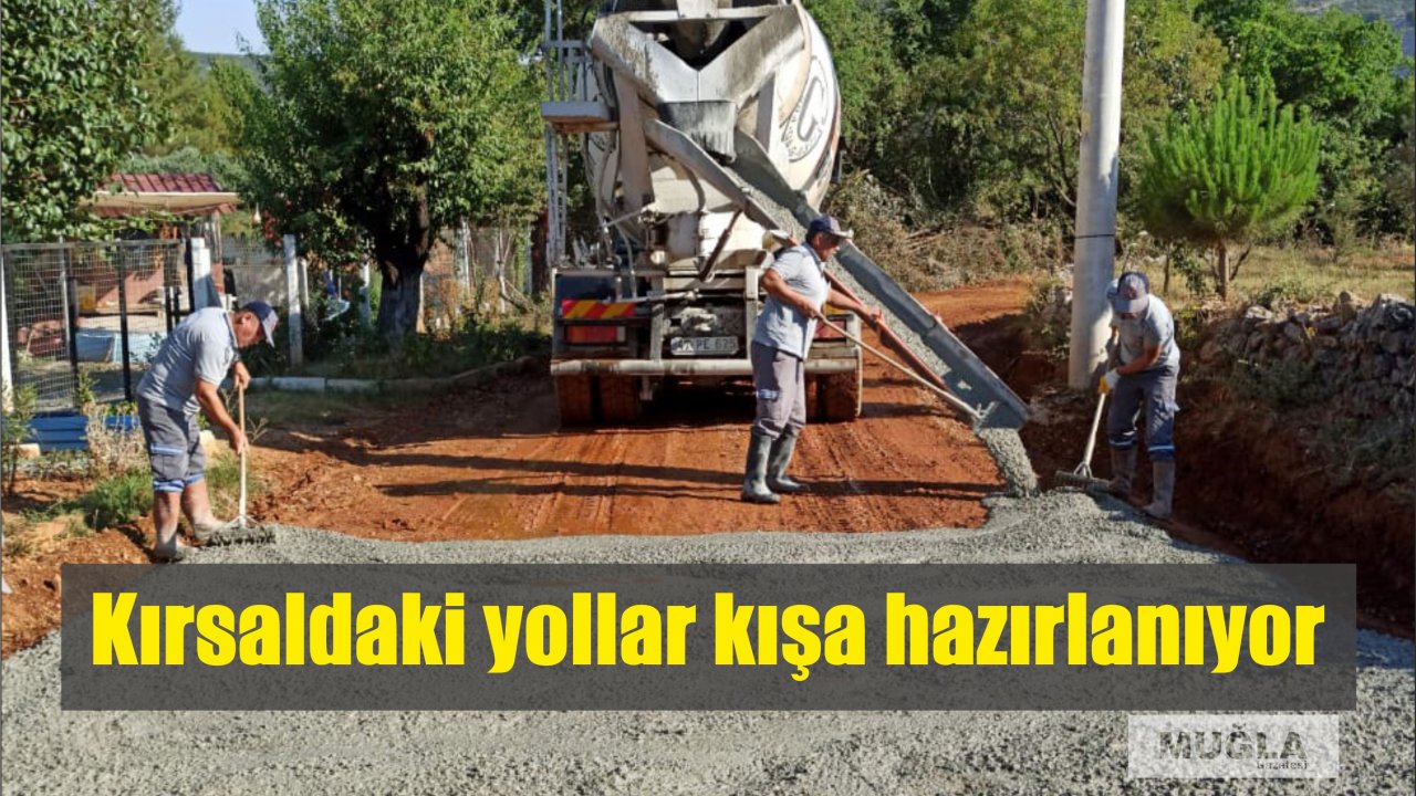 Kırsaldaki yollar kışa hazırlanıyor
