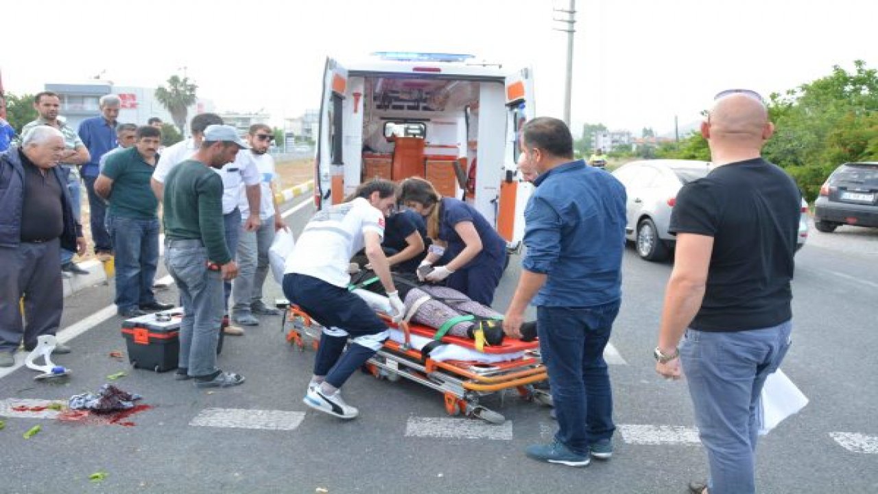 Ortaca'da otomobil elektrikli bisiklete çarptı; 2 yaralı