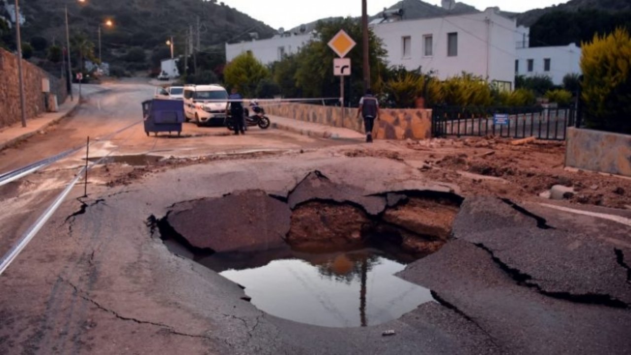 Bodrum'da içme suyu isale hattında patlama