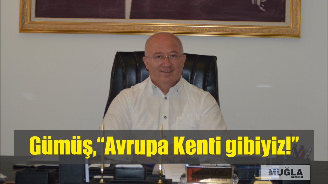 Gümüş,  “Avrupa Kenti gibiyiz!”