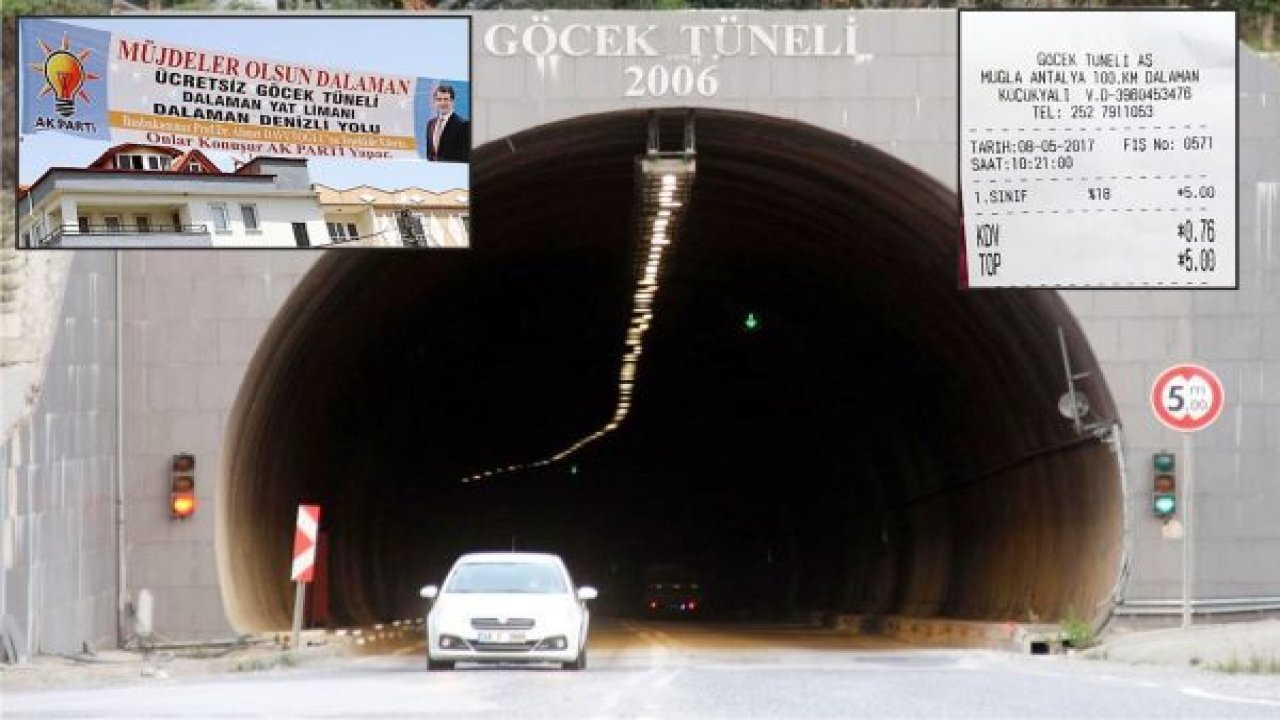 GÖCEK TÜNELİNE ZAM!