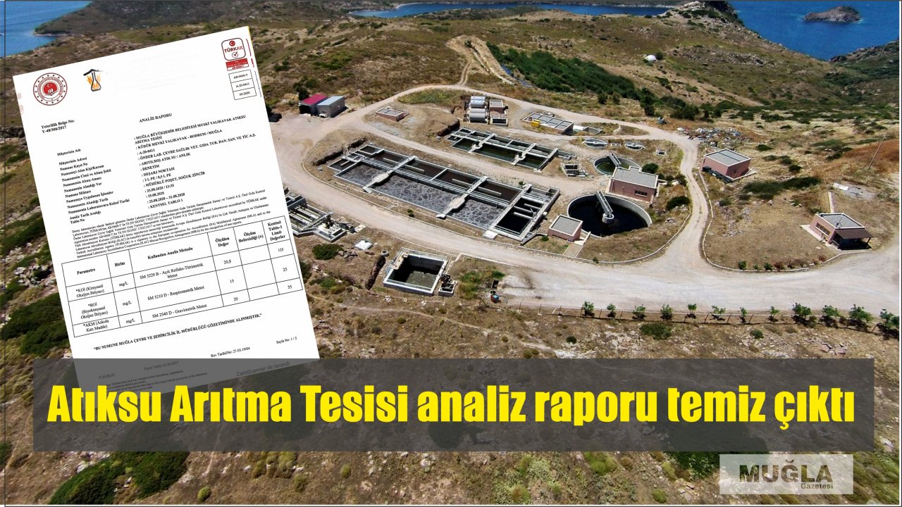 Atıksu Arıtma Tesisi analiz raporu temiz çıktı