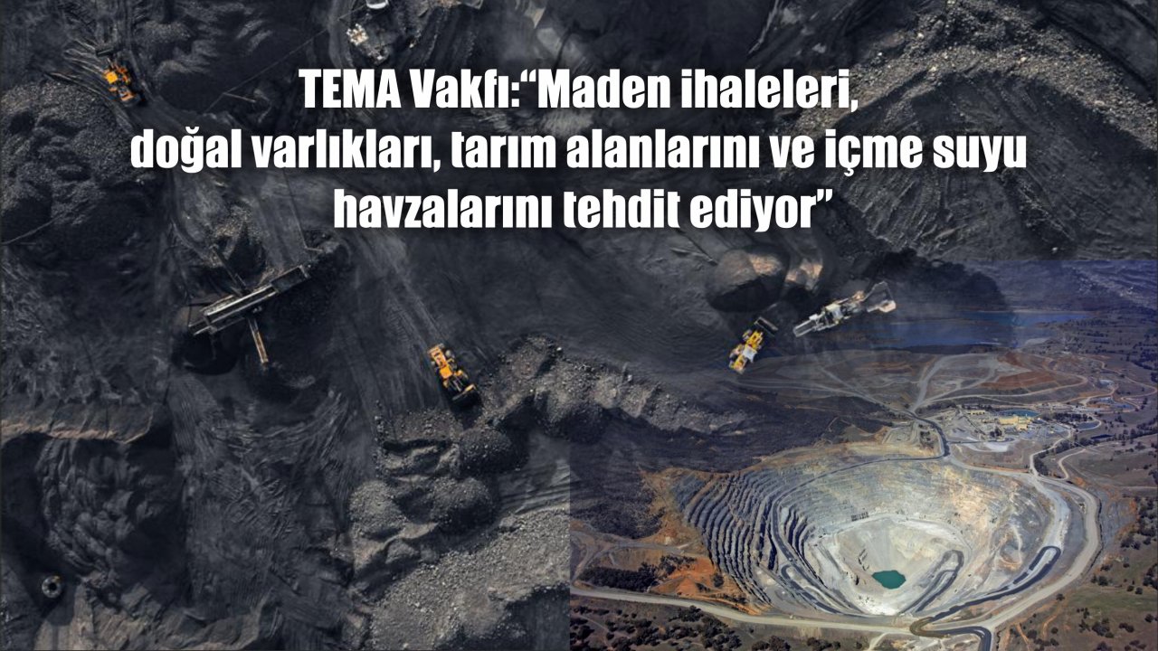 TEMA Vakfı:  “Maden ihaleleri, doğal varlıkları, tarım alanlarını ve içme suyu havzalarını tehdit ediyor”