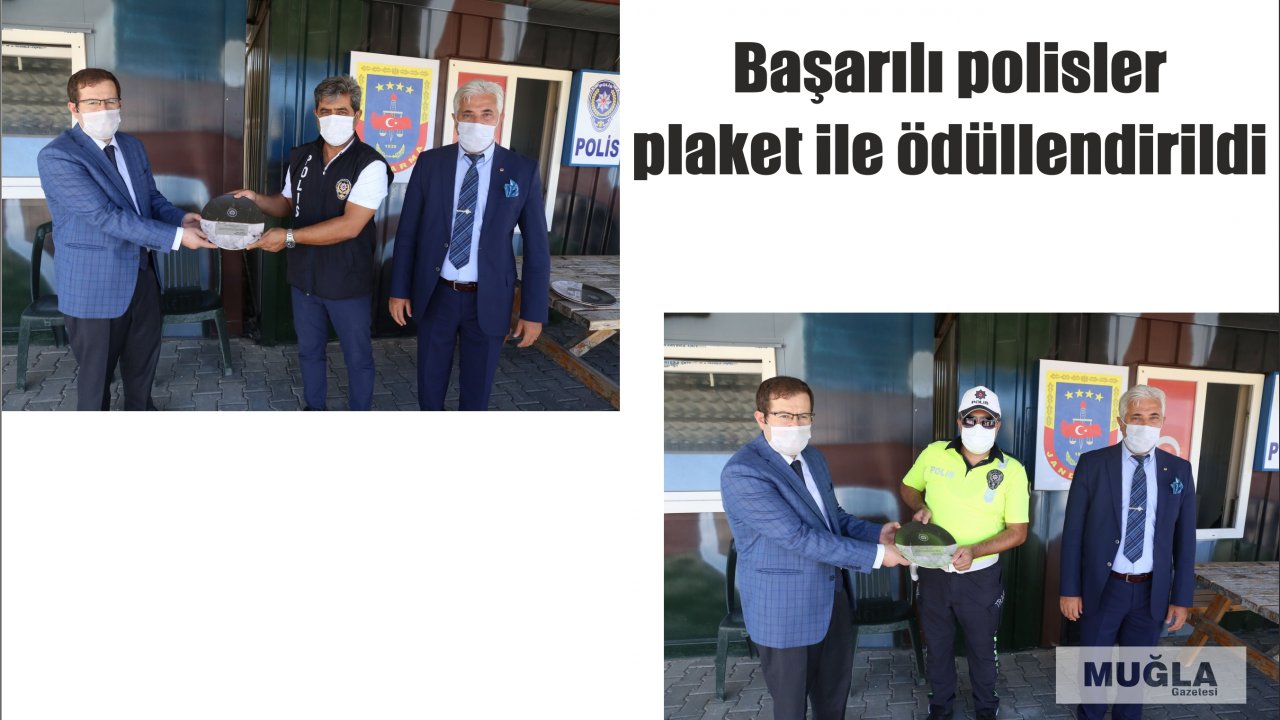 Başarılı polisler plaket ile ödüllendirildi