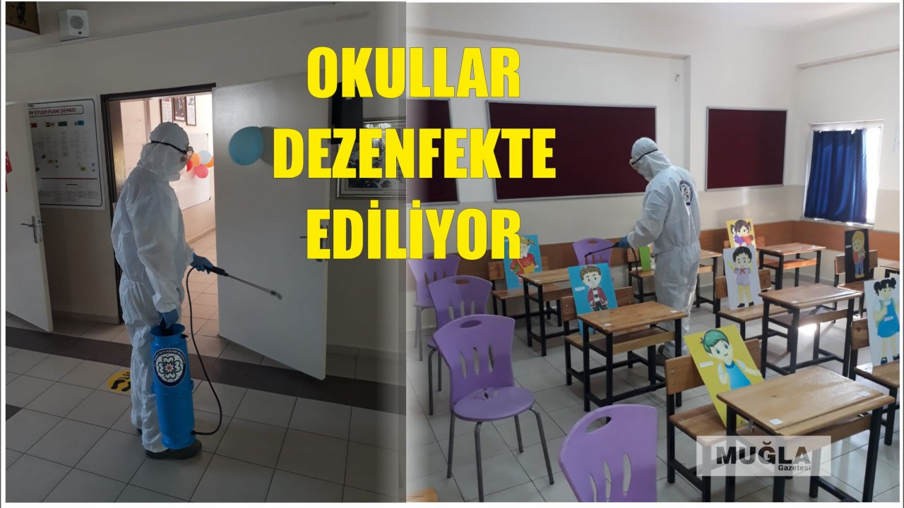 Okullar dezenfekte ediliyor