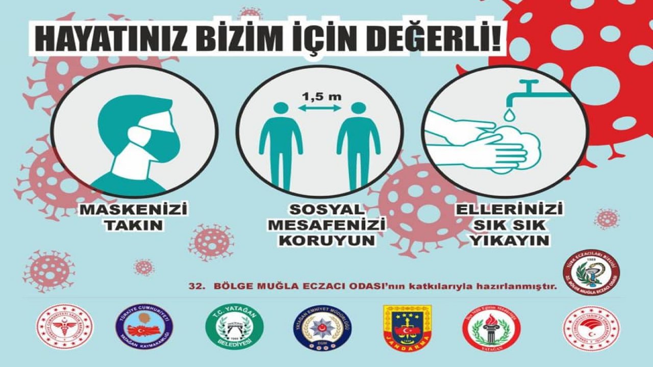 Coronavirüse emniyetinden afişli mücadele