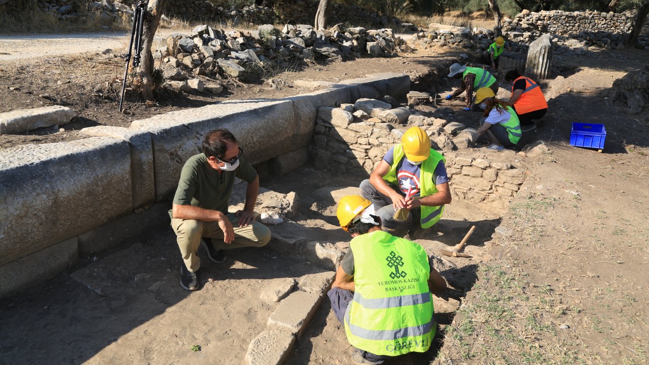 Euromos'taki kazı çalışmaları heyecanlandırıyor