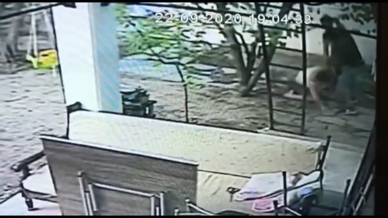 Darp görüntüleri güvenlik kamerasına yansıdı