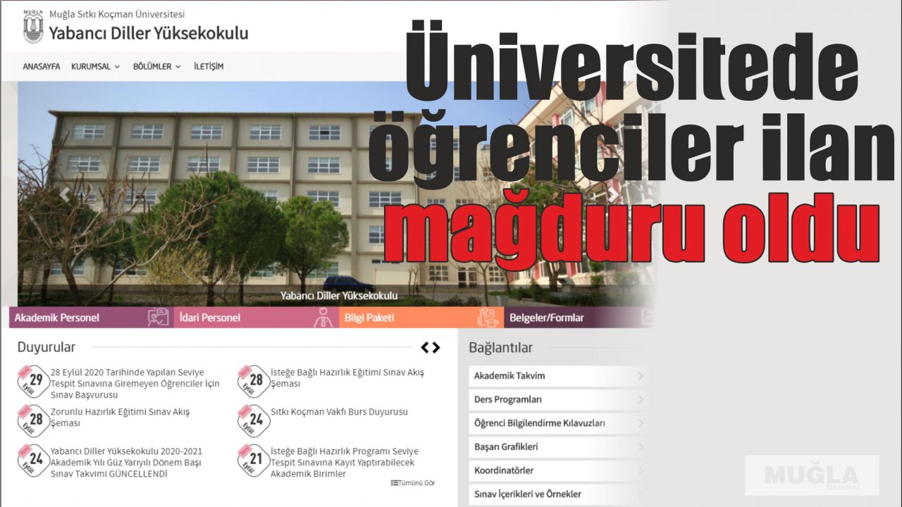 Üniversitede öğrenciler ilan mağduru oldu