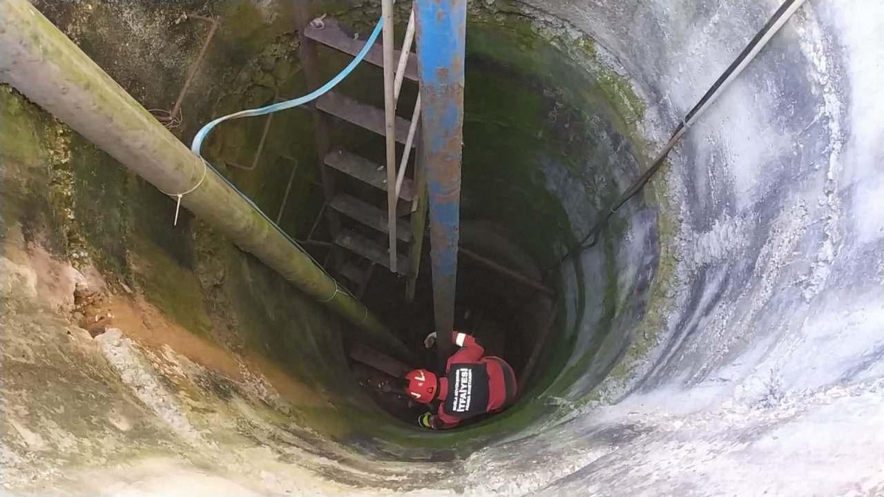 Kuyuya düşen köpeği itfaiye kurtardı