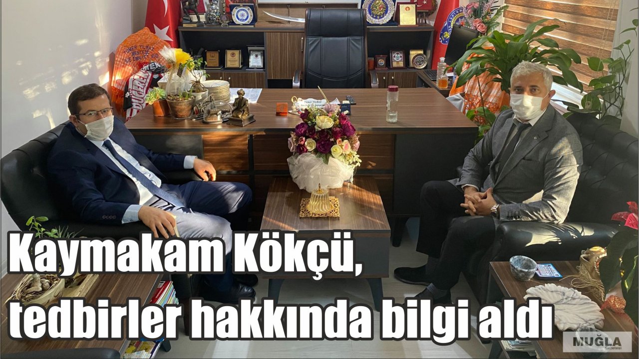 Kaymakam Kökçü, tedbirler hakkında bilgi aldı