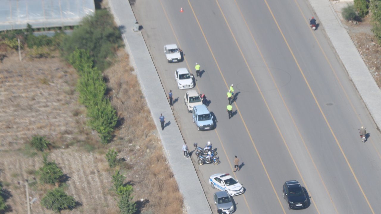 Ortaca-Dalyan yolu havadan denetlendi