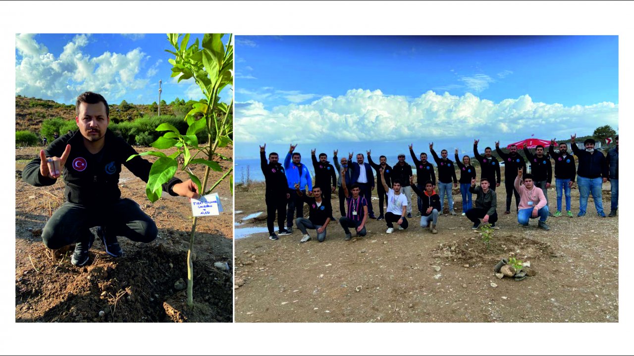 Datçalı Ülkücüler Cumhuriyet Bayramı’nda fidan dikti