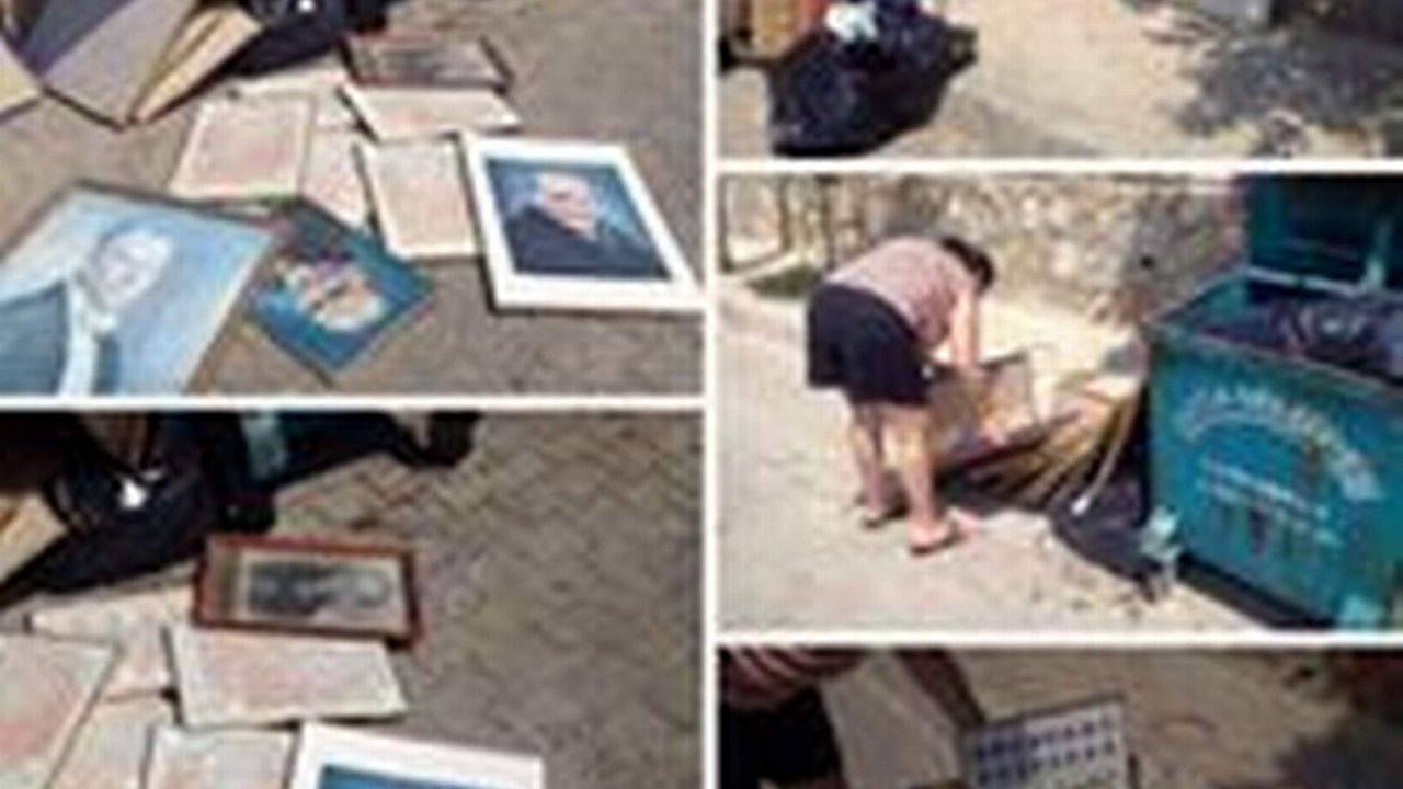 Atatürk resimlerini çöpe attığı iddia edilen müdür açığa alındı