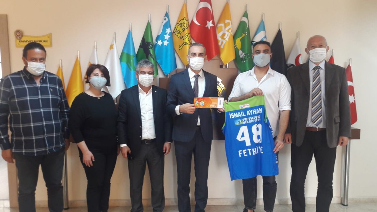 LH Fethiye Belediyespor Yönetiminden Emniyet Müdürü İsmail Ayhan’a ziyaret  