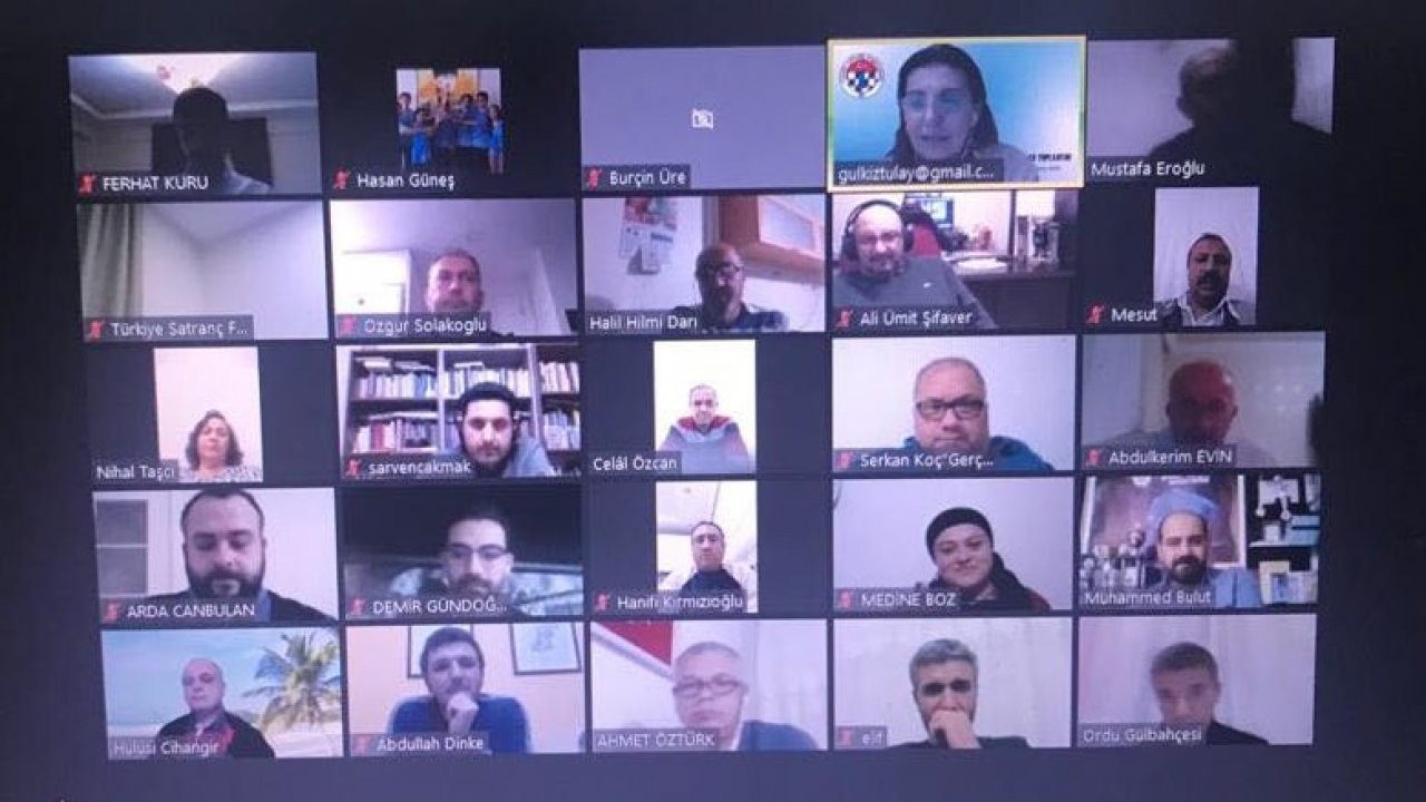 Satranç kulüpleri toplantısı online yapıldı