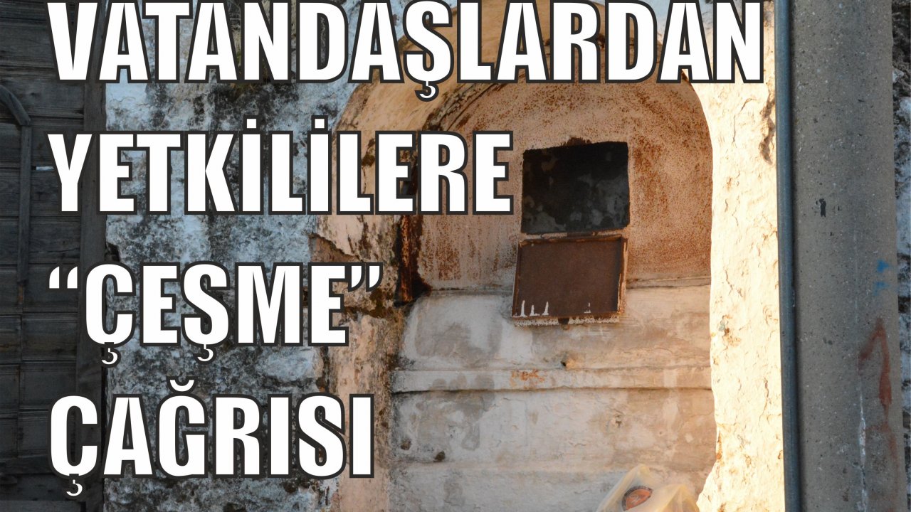 Vatandaşlardan yetkililere “çeşme” çağrısı