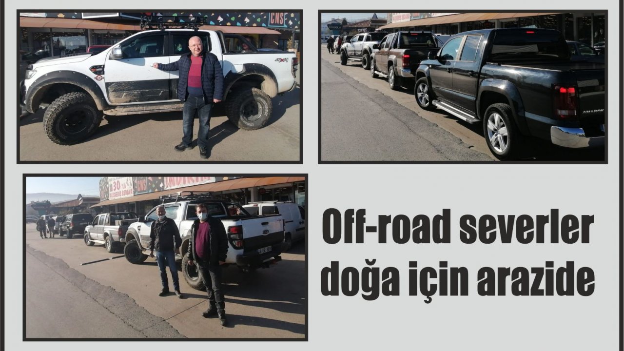 Off-road severler doğa için arazide