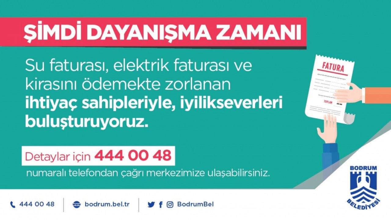 Bodrum Belediyesi “Şimdi dayanışma zamanı” dedi