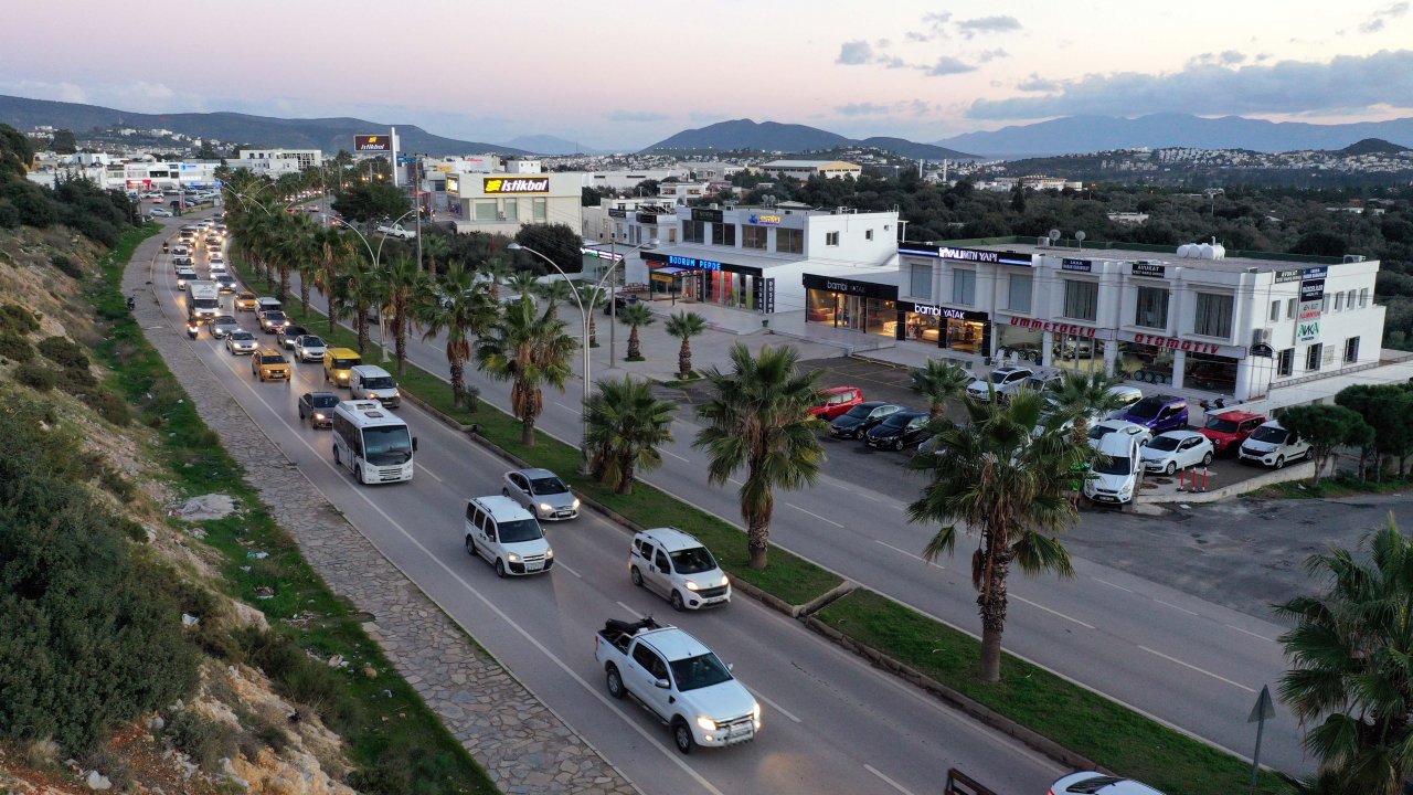 Bodrum trafiğinde yılbaşı hareketliliği yaşanıyor