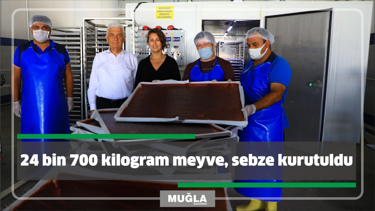 24 bin 700 kilogram meyve, sebze kurutuldu
