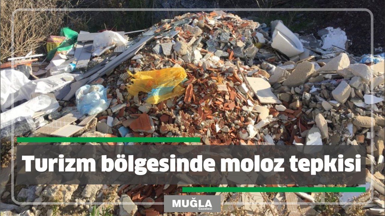 Turizm bölgesinde moloz tepkisi