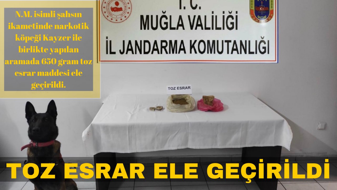 Toz esrar ele geçirildi