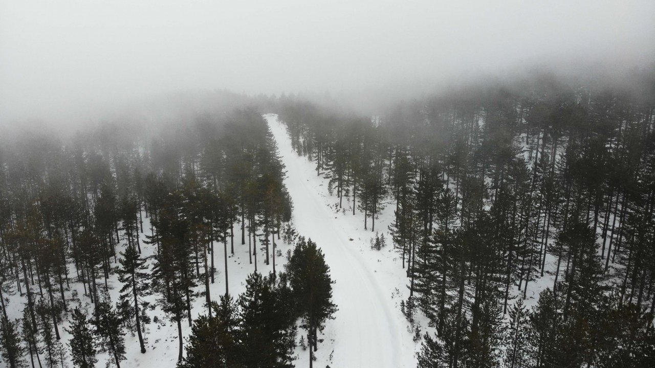 Köyceğiz'deki Gökçeova Göleti buz tuttu