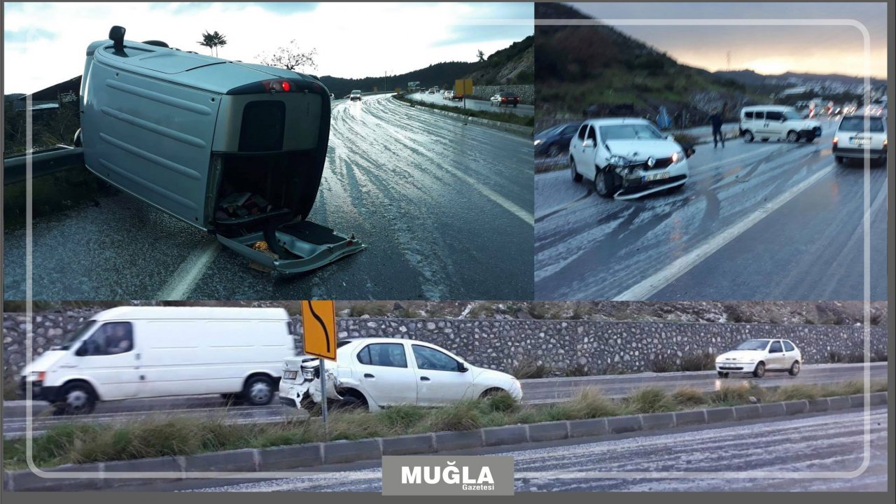 Bodrum’da maddi hasarlı kaza meydana geldi