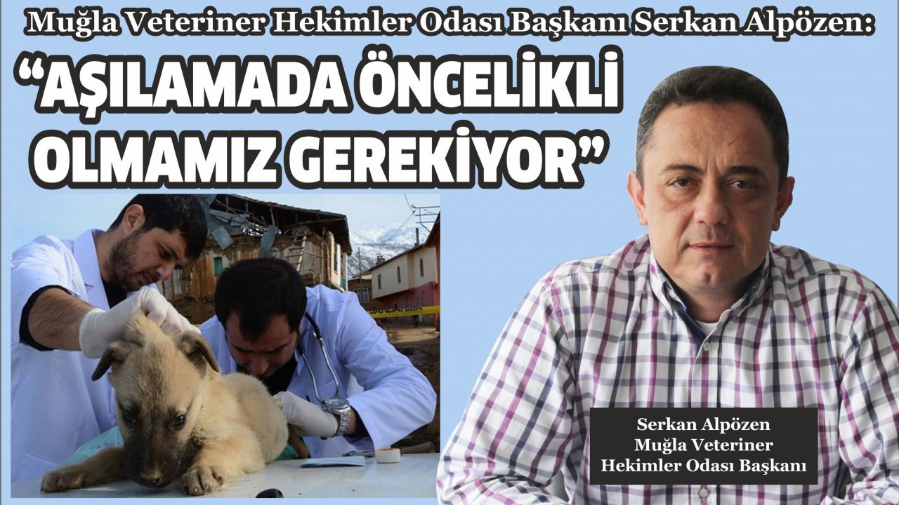 Muğla Veteriner Hekimler Odası Başkanı Serkan Alpözen:  “Aşılamada öncelikli olmamız gerekiyor”