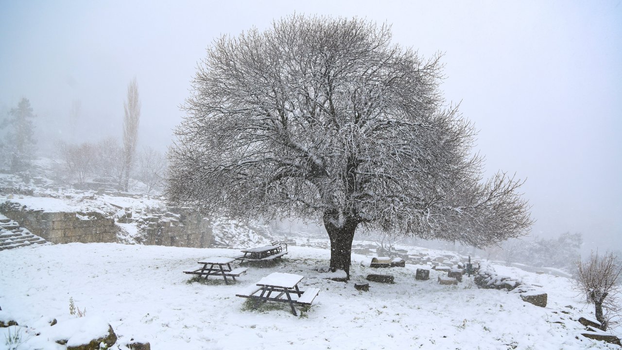 Bodrum ve Milas'a kar yağdı