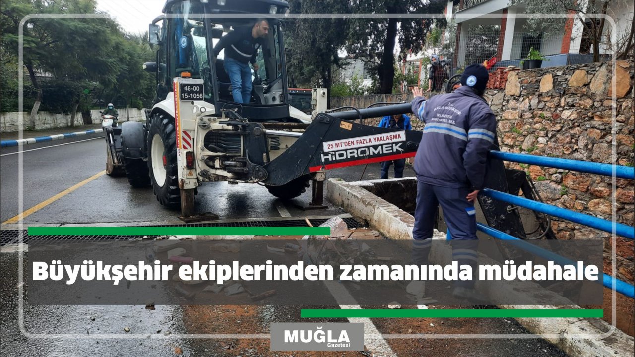 Büyükşehir ekiplerinden zamanında müdahale