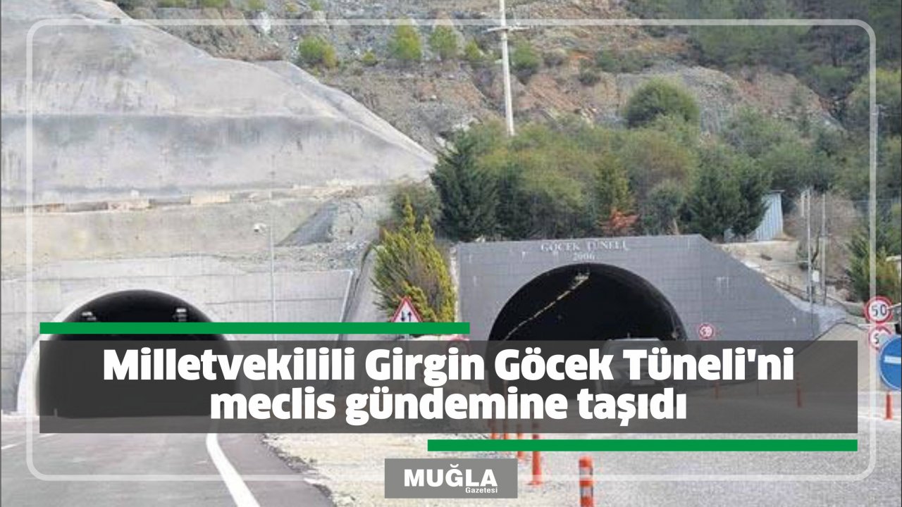 Milletvekilili Girgin Göcek Tüneli’ni meclis gündemine taşıdı