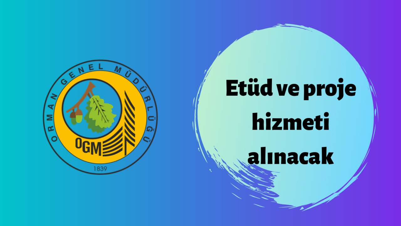 Etüd ve proje hizmeti alınacak