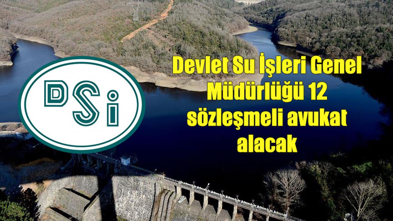 Devlet Su İşleri Genel Müdürlüğü 12 sözleşmeli avukat alacak