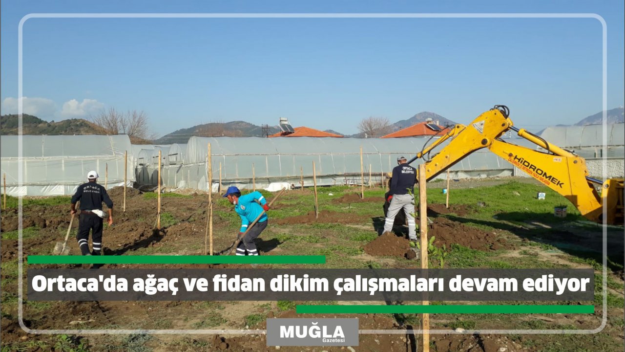 Ortaca’da ağaç ve fidan dikim çalışmaları devam ediyor