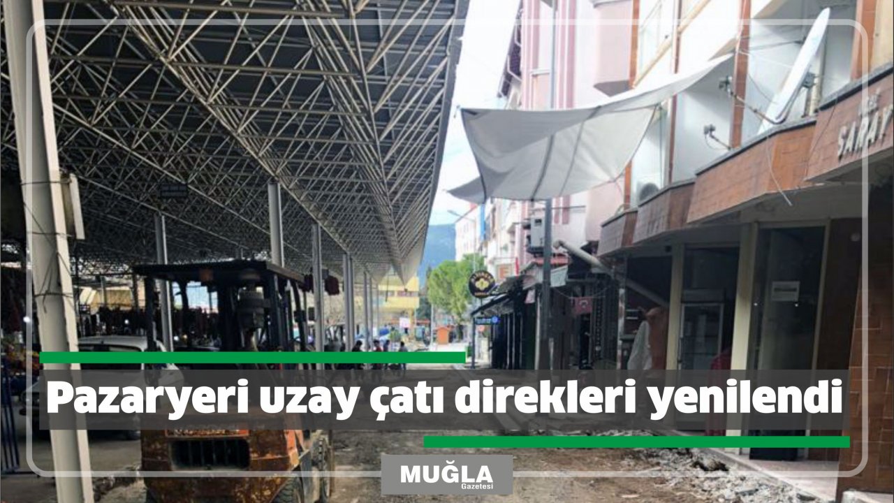 Pazaryeri uzay çatı direkleri yenilendi
